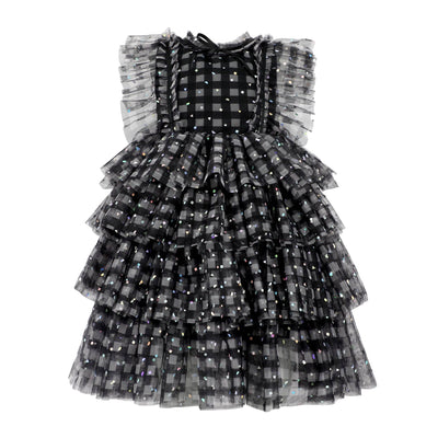 Lola + The Boys Pretty In Plaid Sparkle Party Dress