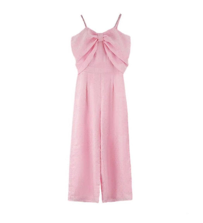 Lola + The Boys Pretty Sparkle Bow Jumpsuit