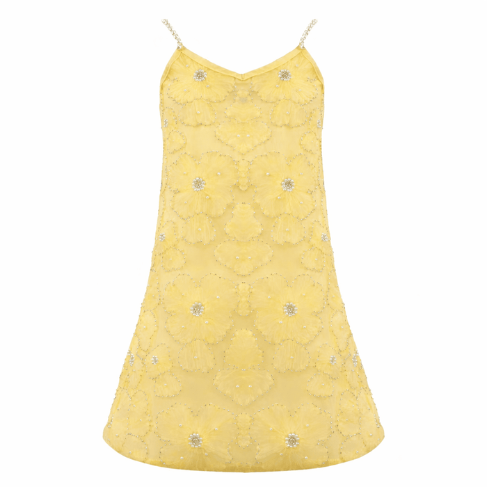 Lola + The Boys 2 / Yellow Princess Beaded Flowers Dress