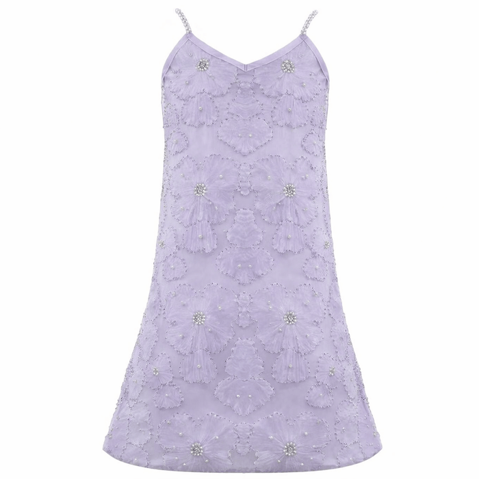 Lola + The Boys 2 / Lavender Princess Beaded Flowers Dress