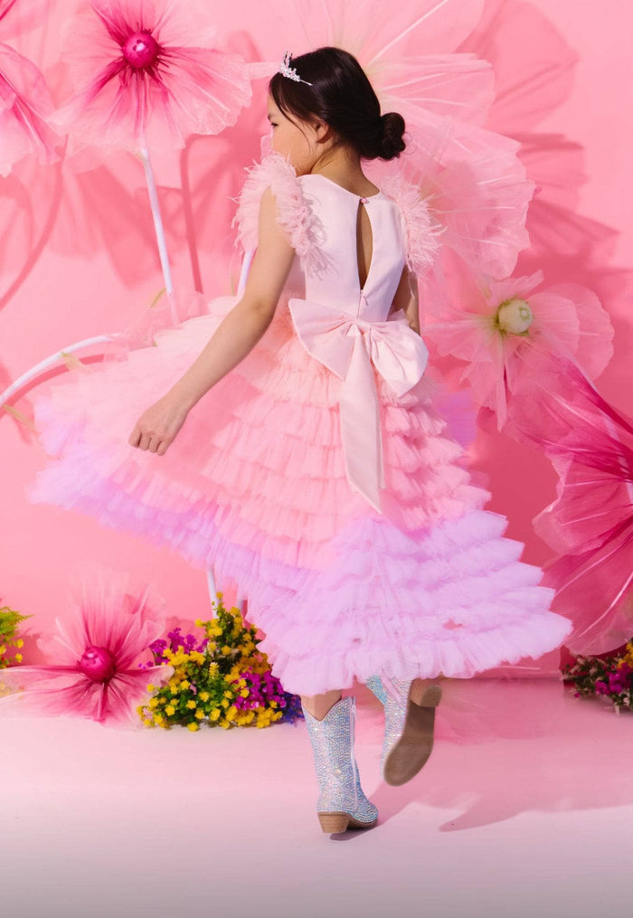 Lola + The Boys Princess Feather Tulle Dress