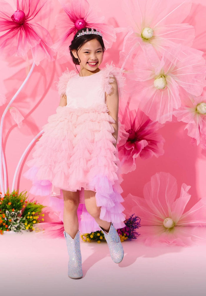 Lola + The Boys Princess Feather Tulle Dress