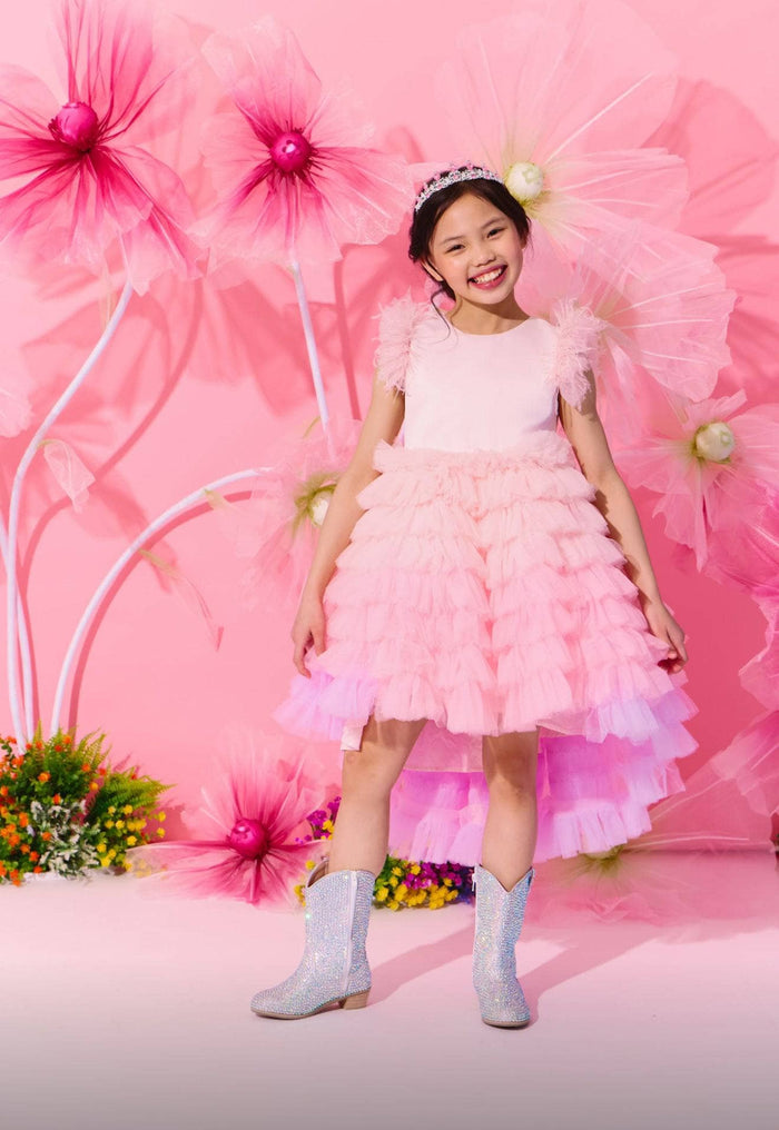 Lola + The Boys Princess Feather Tulle Dress