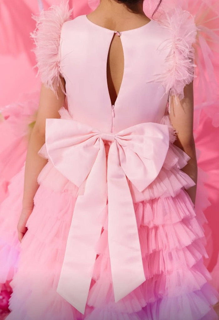Lola + The Boys Princess Feather Tulle Dress