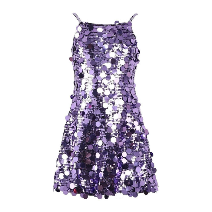 Lola + The Boys Purple Stardust Paillette Dress