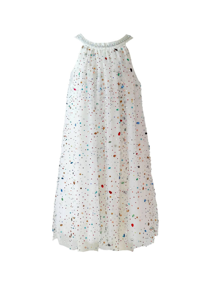 Lola + The Boys Rainbow Crystal Gem Dress