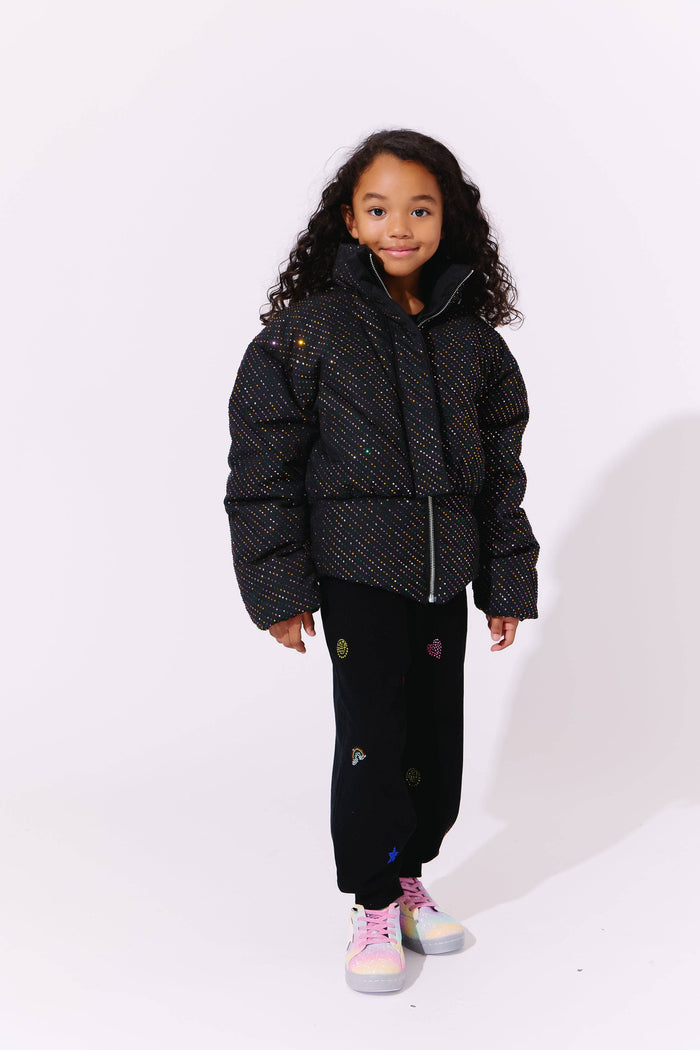 Lola + The Boys Rainbow Crystal Puffer