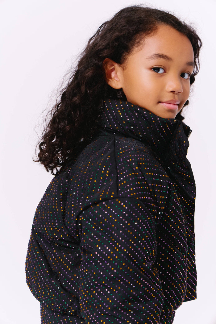 Lola + The Boys Rainbow Crystal Puffer