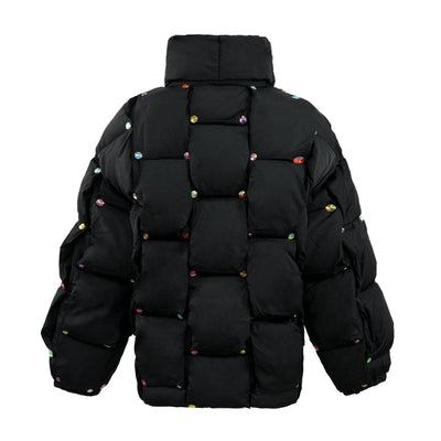 Lola + The Boys Rainbow Gem Quilted Puffer