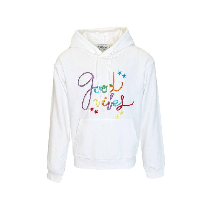 Lola + The Boys Rainbow Good Vibes Hoodie