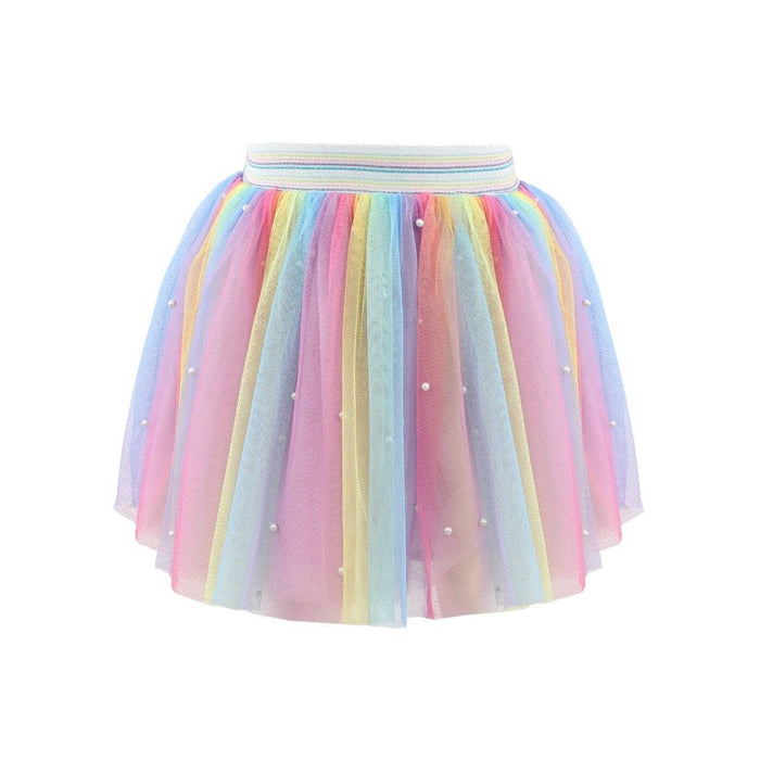 Lola + The Boys Rainbow Pearls Skirt