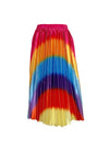 Lola + The Boys Rainbow Pleated Midi Skirt