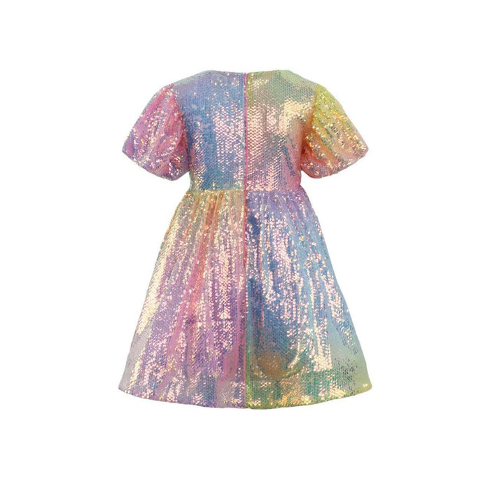Lola + The Boys Rainbow Sparkle Party Dress