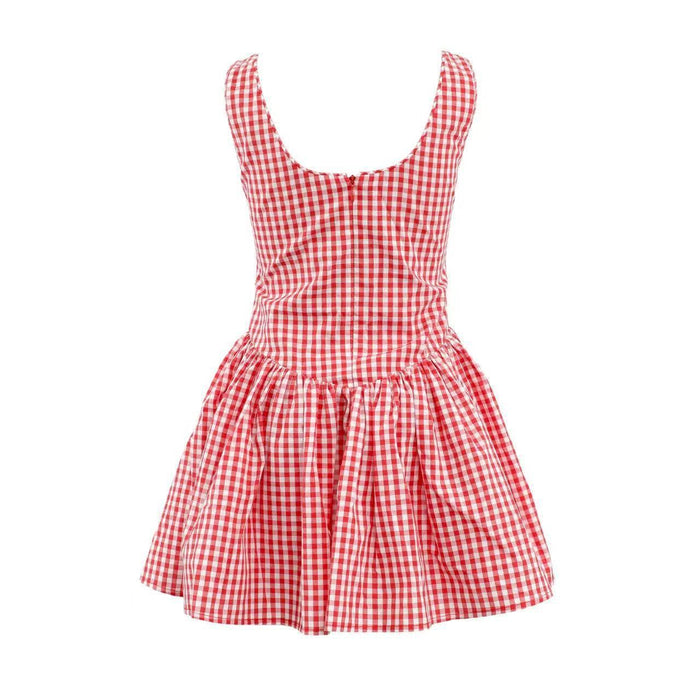 Lola + The Boys Red Plaid Mini Dress
