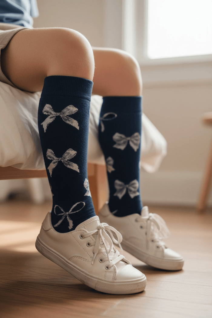 Lola + The Boys Ribbon Hearts Socks