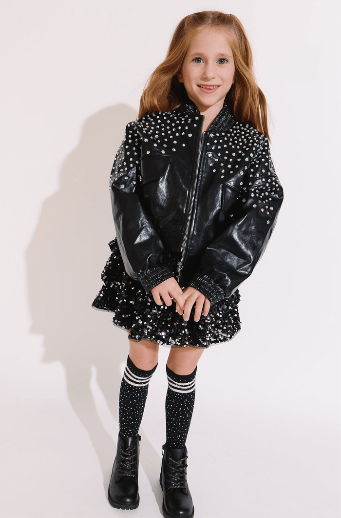 Lola + The Boys Rockstar Studded Vegan Leather