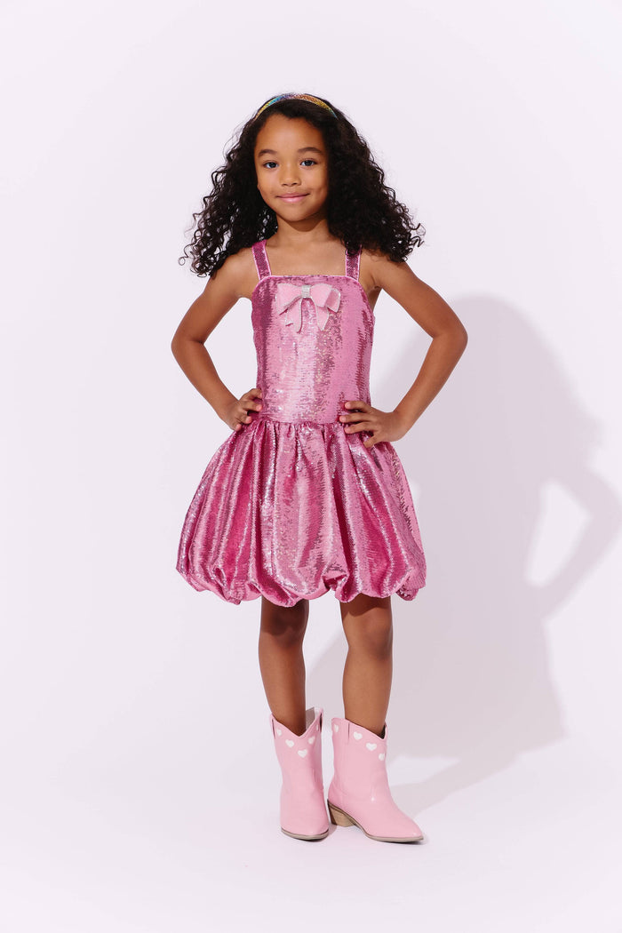 Lola + The Boys Rose Bow Bubble Dress