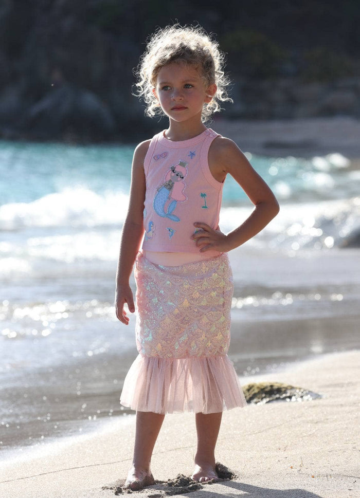 lola-new-arrival Rose Gold Mermaid Coverup