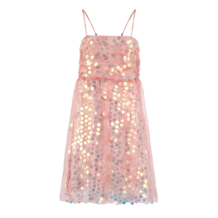 Lola + The Boys Rose Gold Paillette Dress