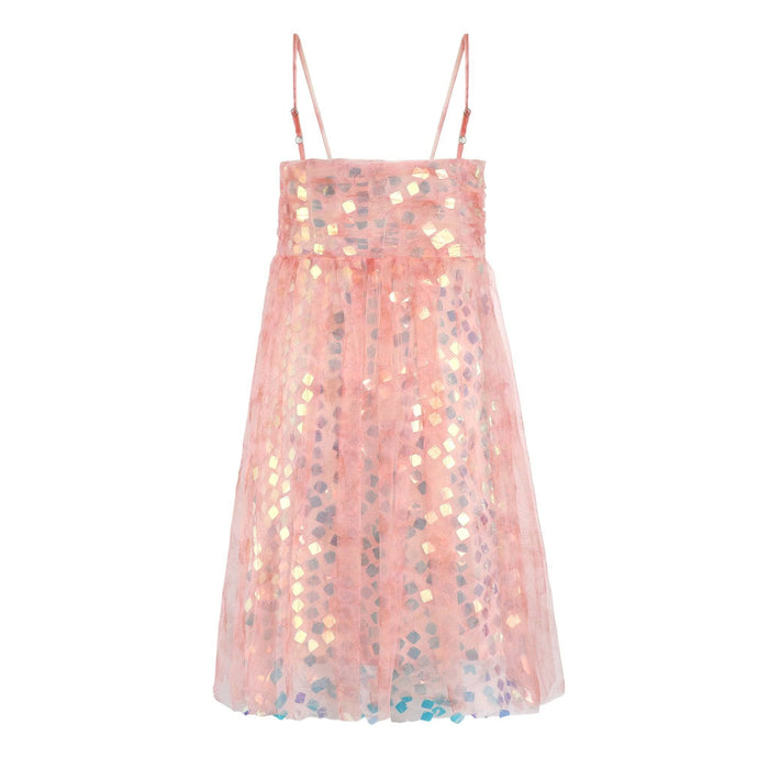 Lola + The Boys Rose Gold Paillette Dress