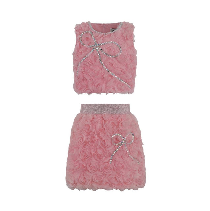 Lola + The Boys Rose Sparkle Bow Set