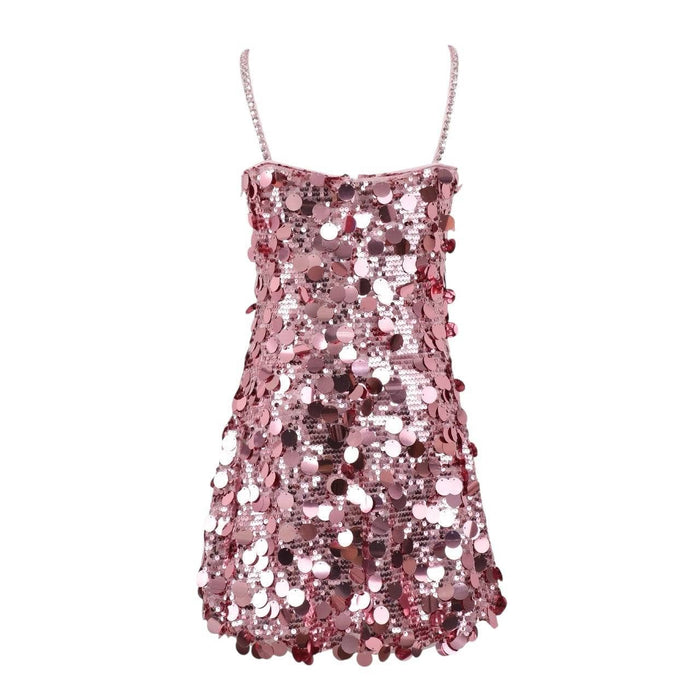 Lola + The Boys Rose Stardust Paillette Dress