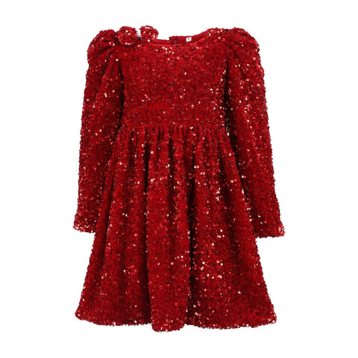 Lola + The Boys Ruby Party Shimmer Dress