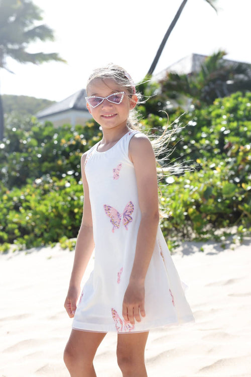 Lola + The Boys 2 Sequin Butterfly Velour Dress