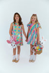 exclude-sale Sequin Checked Rainbow Tank Dress