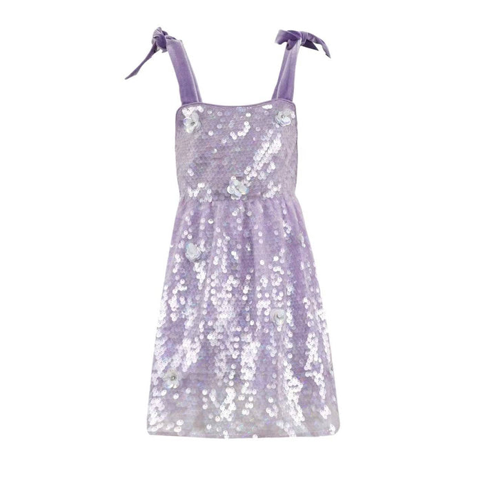 Lola + The Boys Sequin Lavender Daisy Dress