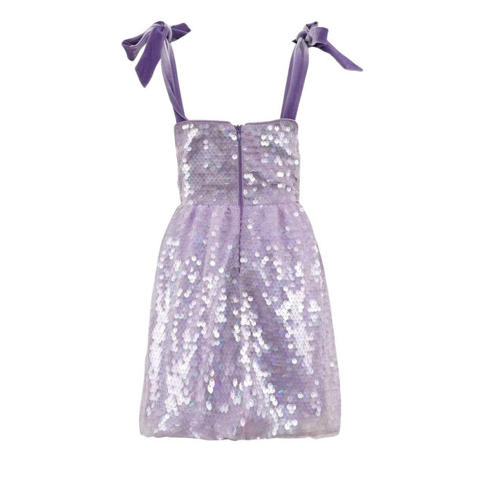 Lola + The Boys Sequin Lavender Daisy Dress