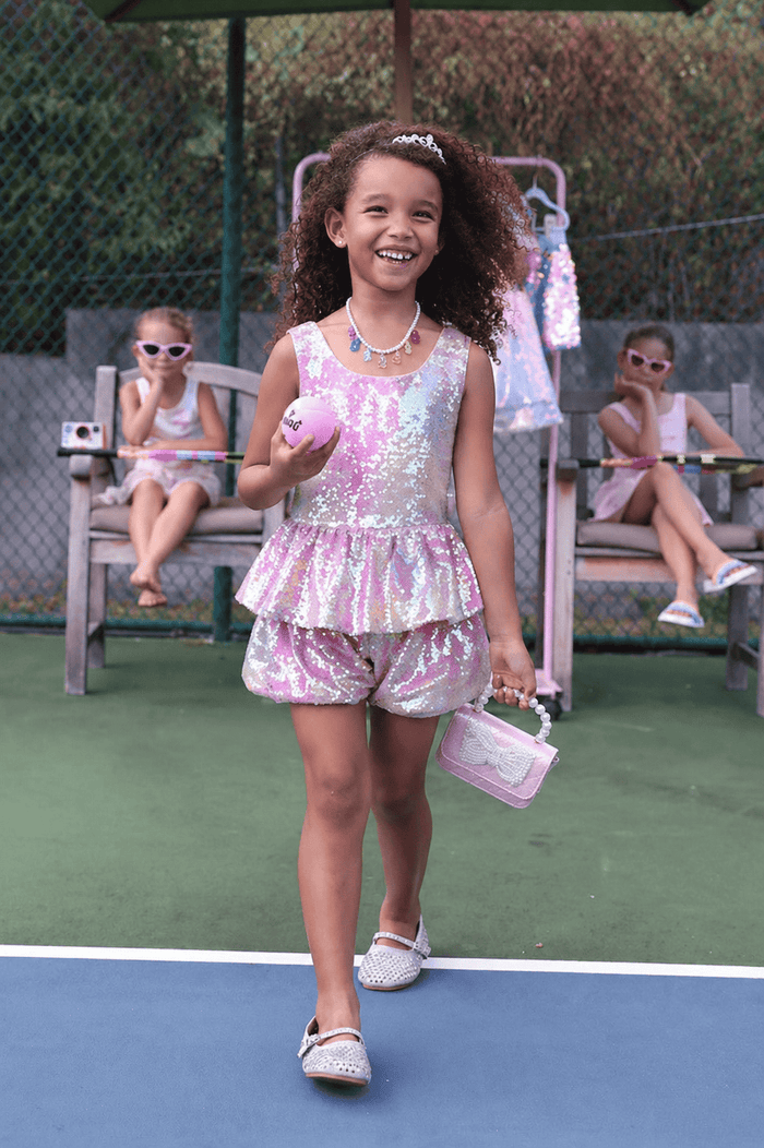 Lola + The Boys Sequin Ombre Romper