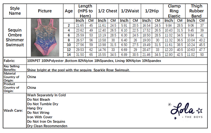 lola-spring Sequin Ombre Shimmer Swimsuit