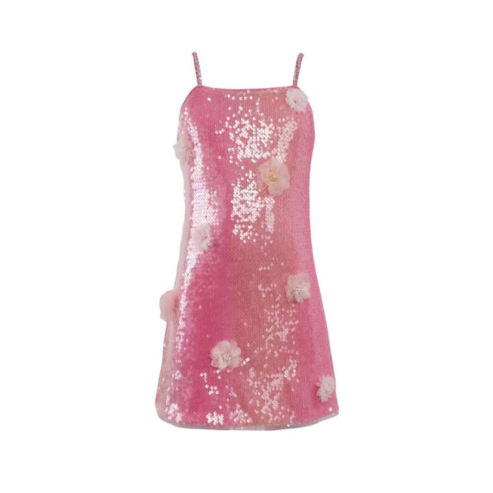 Lola + The Boys Sequin Rose Fancy Dress