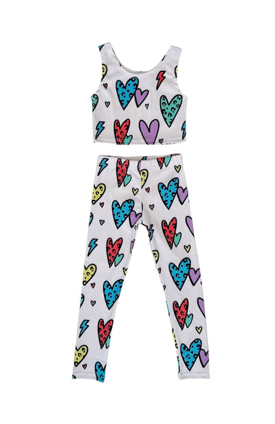 Lola + The Boys SET Rainbow Hearts Athletic Set