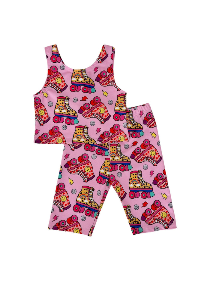 Lola + The Boys Set Roller Girl Athletic Short Set