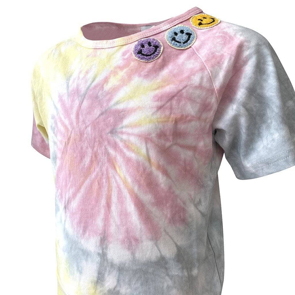 Women's (S) Purple Tie Dye Short Sleeve Shirt