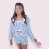 Lola + The Boys Sets 3 in 1 Blue Plaid Coco Suit