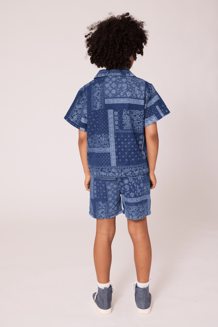Lola + The Boys Sets Bandana Denim Short Set