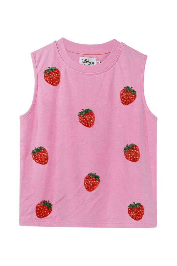 Lola + The Boys Sets Beaded Strawberry Dream Short Set