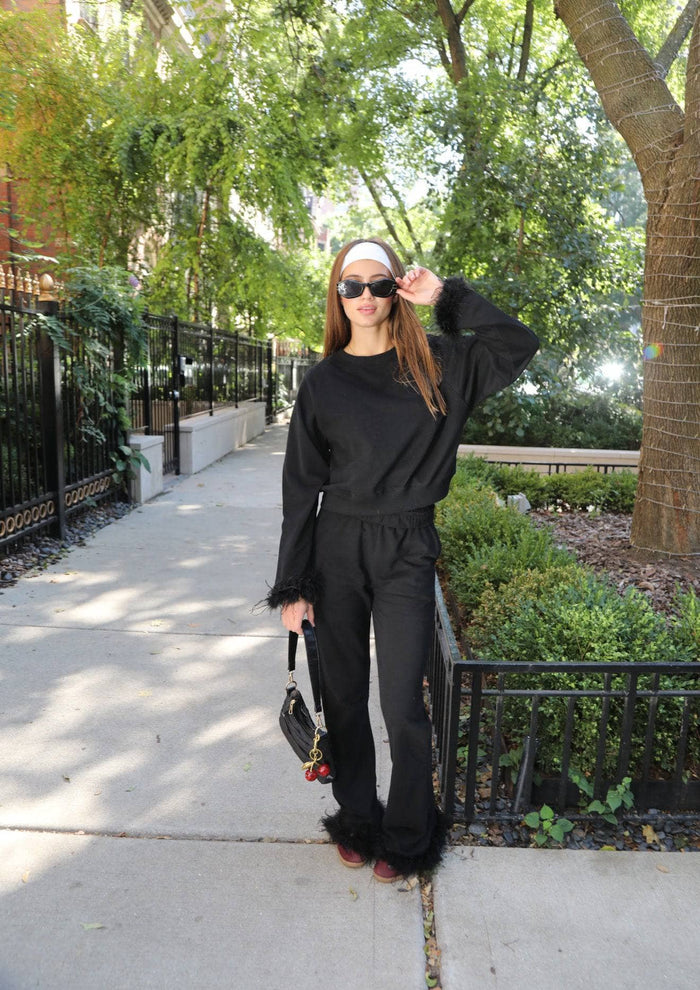 Lola + The Boys Sets Small Black Feather Athletic Set- Teen/Women