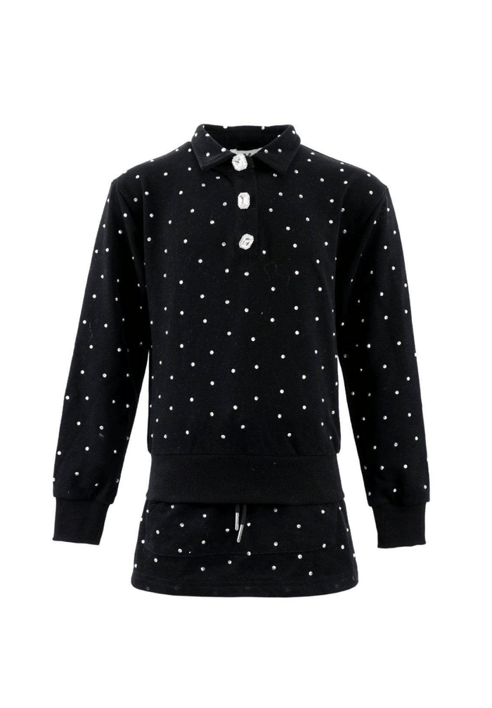 Lola + The Boys Sets Black Sparkle Skirt Set