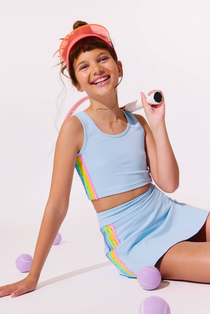 Lola + The Boys Sets Blue Rainbow Sherbet Sequin Tennis Set