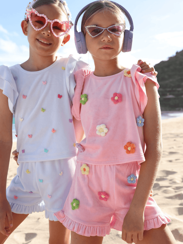 Lola + The Boys Sets Butterfly Charm Cutie Velour Set