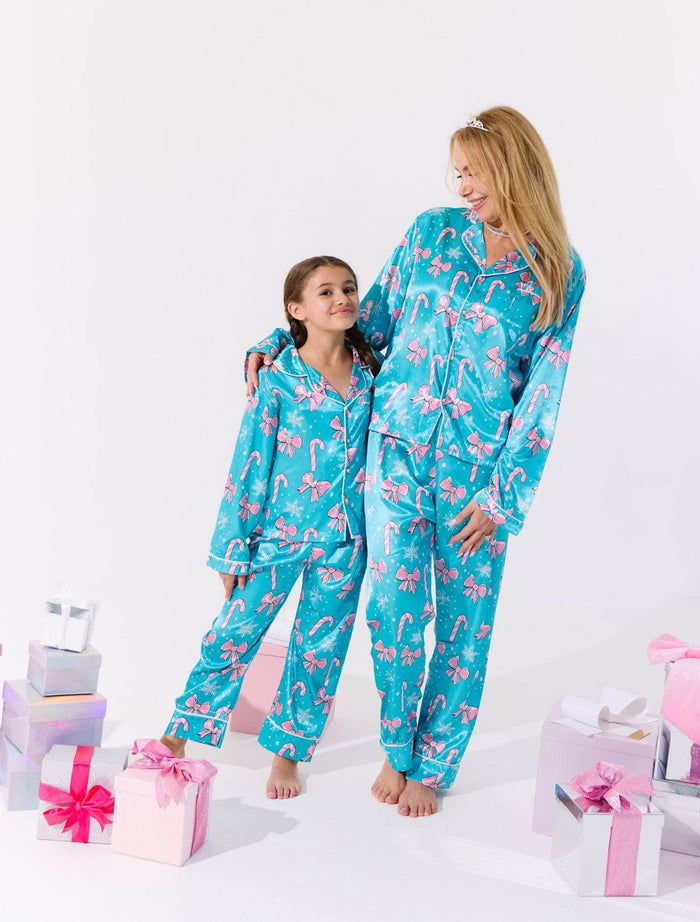 Lola + The Boys Sets Candy Cane Silk Set – Teen/Women