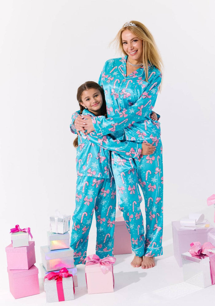 Lola + The Boys Sets Candy Cane Silk Set – Teen/Women