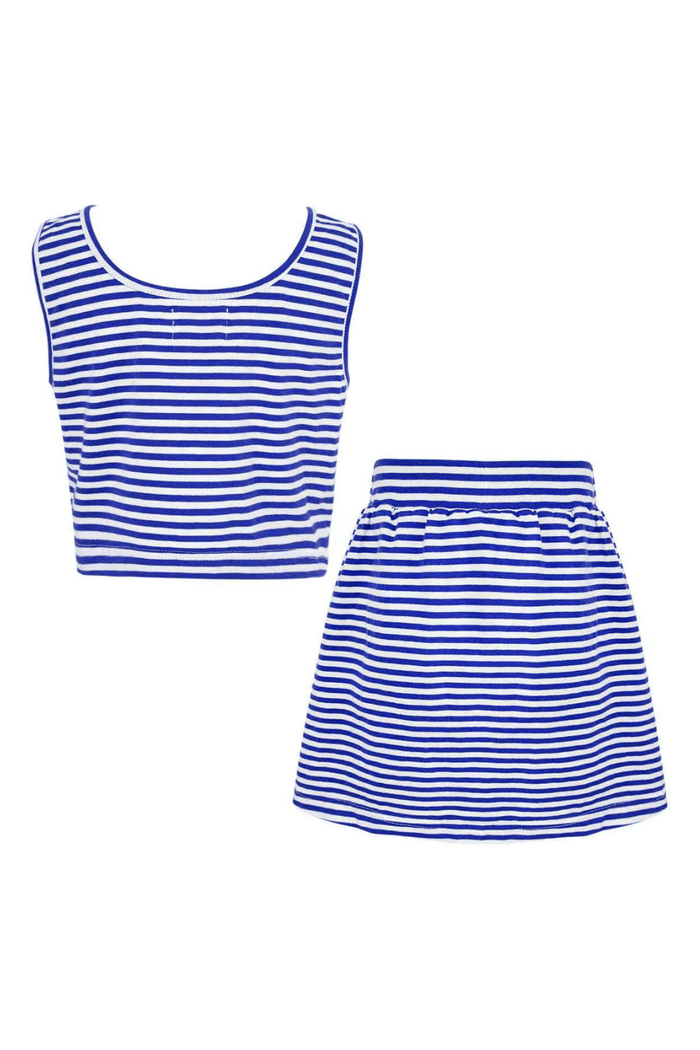 Lola + The Boys Sets Cherry Stripe Skirt Set