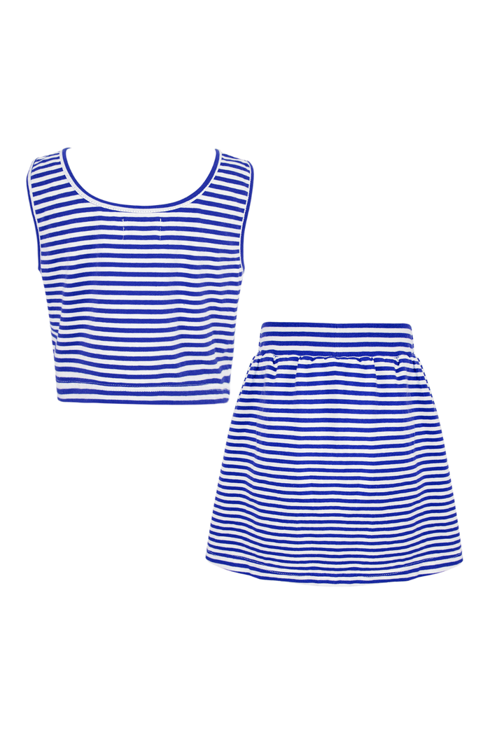 Lola + The Boys Sets Cherry Stripe Skirt Set