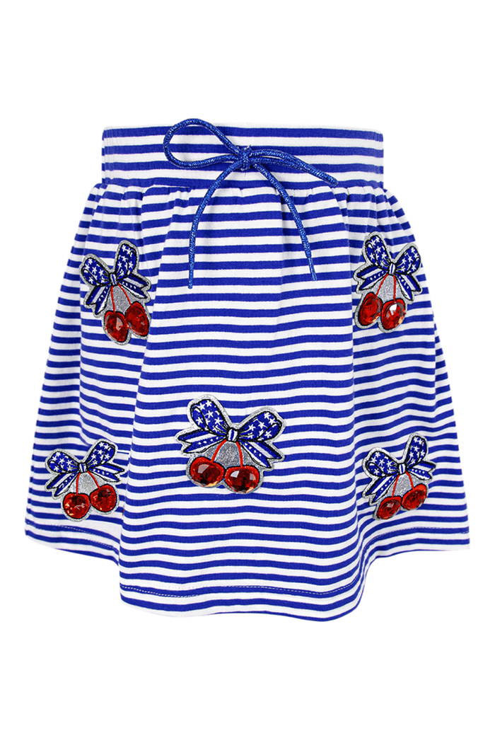 Lola + The Boys Sets Cherry Stripe Skirt Set