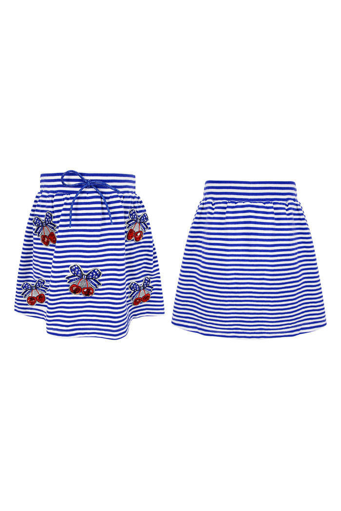 Lola + The Boys Sets Cherry Stripe Skirt Set